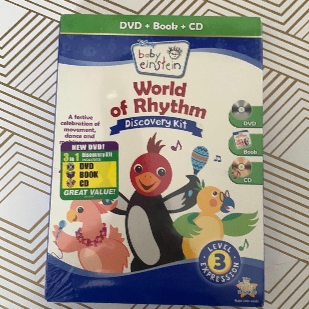 NWT Disney Baby Einstein World of Rhythm DVD, Book & CD